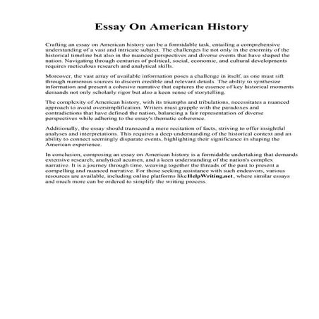 Essay On American History. Odessa College