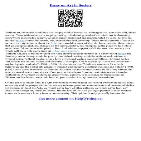 Essay On Arts