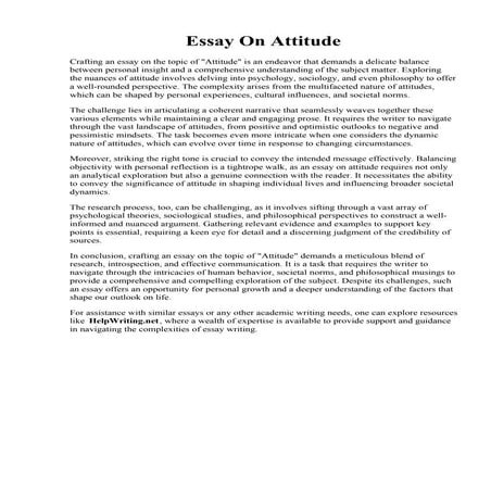 Essay On Attitude.pdf