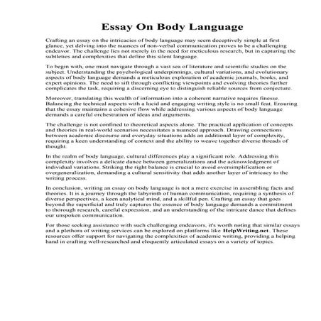 Essay On Body Language.pdf