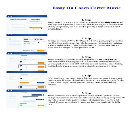 Essay On Coach Carter Movie. Online assignment writing service.