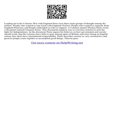 Essay On Common Sense | PDF | Educational Assessment | Education