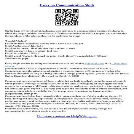 Essay On Communication