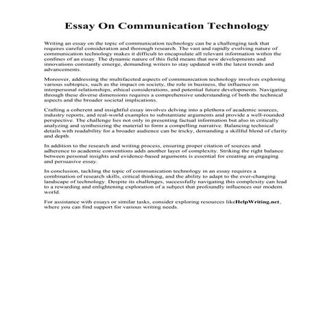 Essay On Communication Technology.pdf
