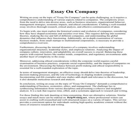 Essay On Company.pdf