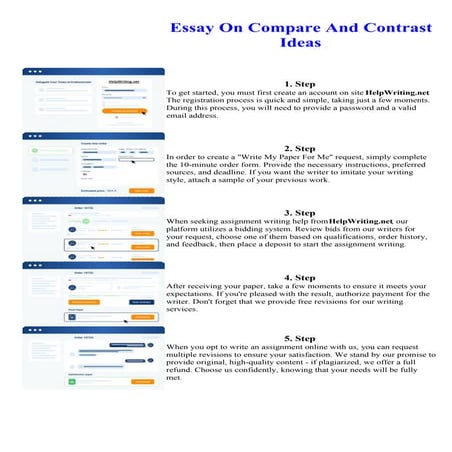 Essay On Compare And Contrast Ideas. Online assignment writing service.