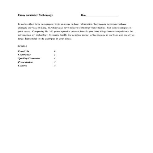 Essay on computers 1 | DOCX