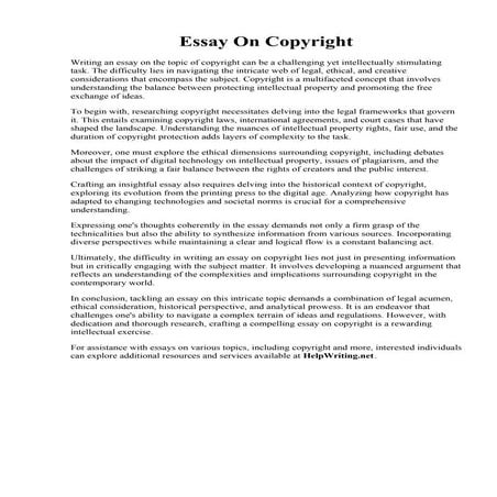 Essay On Copyright.pdf