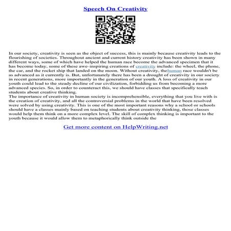 Essay On Creativity