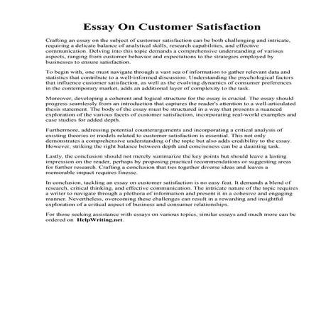 Essay On Customer Satisfaction.pdf