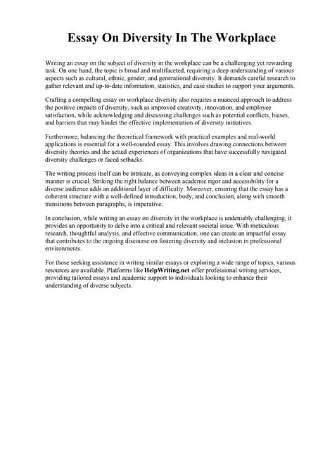 Work Life Balance Essay. University of Wyoming | PDF