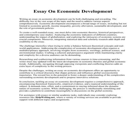 Essay On Economic Development.pdf