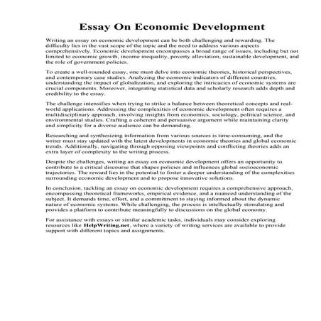 Essay On Economic Development.pdf