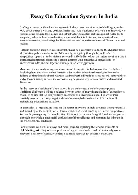 INDIAN EDUCATION ESSAY visual data 8