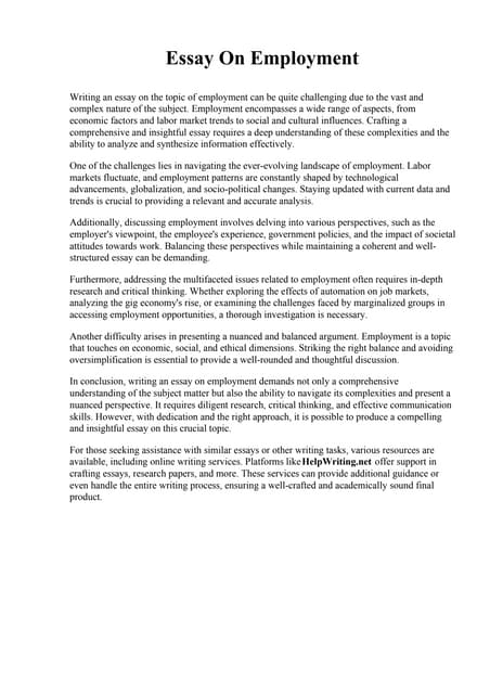Unemployment Essays.pdf