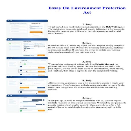 Essay On Environment Protection Act. Online assignment writing service.