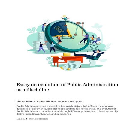 Essay on evolution of Public Administration as a discipline.pdf