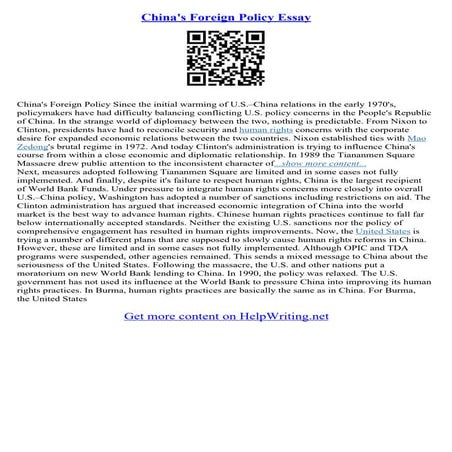 Essay On Foreign Policy