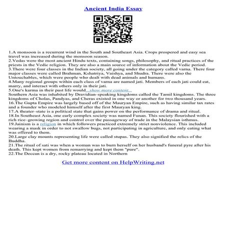 Essay On Heritage Of India