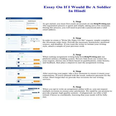 Essay On If I Would Be A Soldier In Hindi