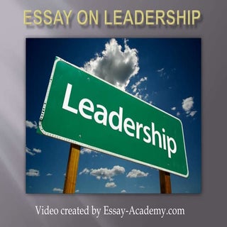 Essay on leadership