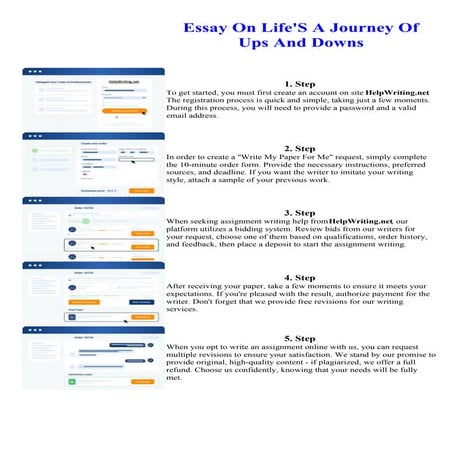 Essay On LifeS A Journey Of Ups And Downs