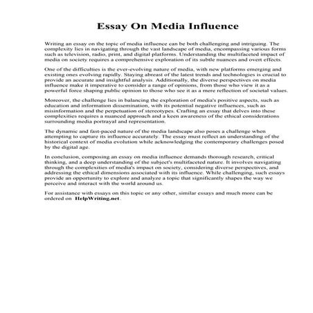 Essay On Media Influence.pdf
