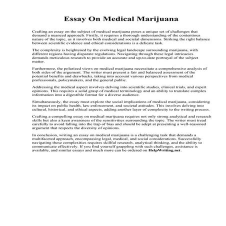 Essay On Medical Marijuana.pdf
