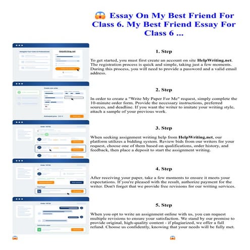 Essay On My Best Friend For Class 6. My Best Friend Essay For Class 6