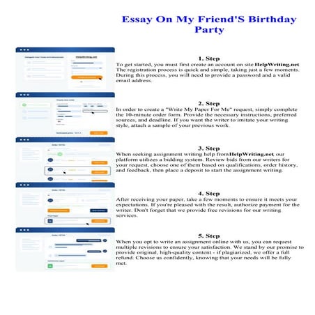 Essay On My FriendS Birthday Party
