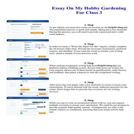 Essay On My Hobby Gardening For Class 3