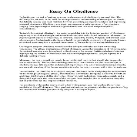 Essay On Obedience.pdf