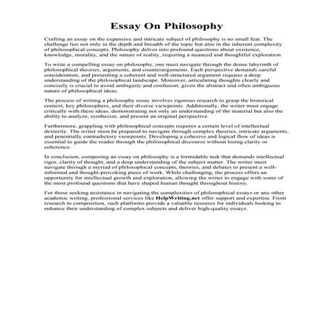 Essay On Philosophy.pdfEssay On Philosophy. Philosophy essay papers - article...