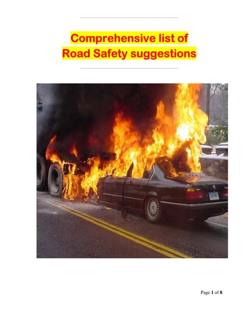 Essays on road safety