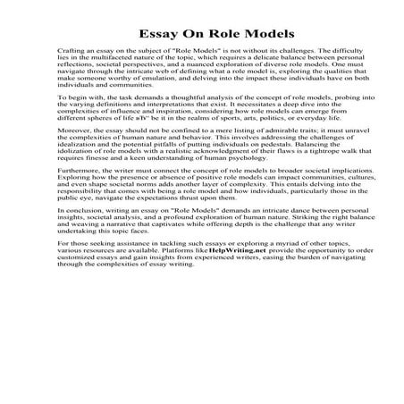 Essay On Role Models.pdf