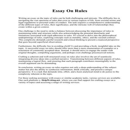 Essay On Rules.pdf