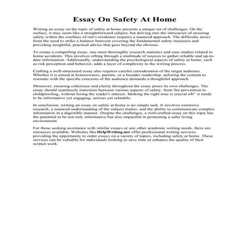 Essay On Safety At Home.pdf