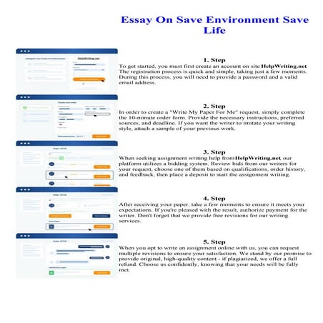 Essay On Save Environment Save Life. Online assignment writing service.