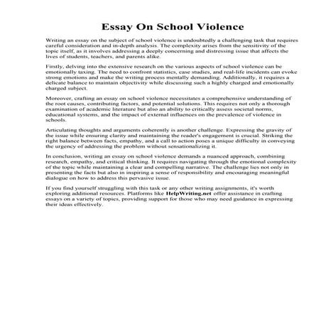 Essay On School Violence.pdf
