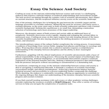 Essay On Science And Society.pdf