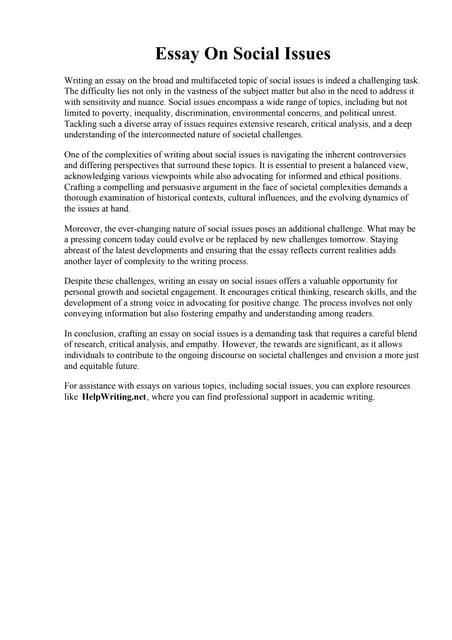 Essay On Social Issues.pdf
