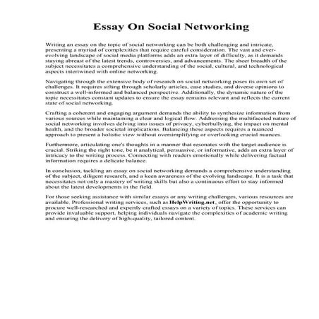Essay On Social Networking.pdf