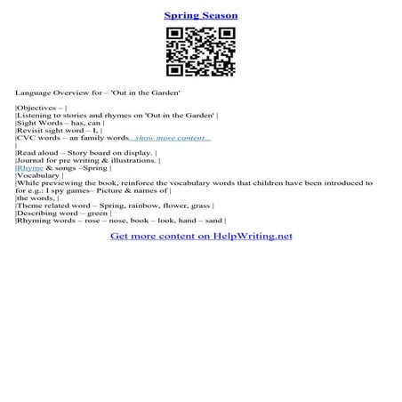 Essay On Spring Season