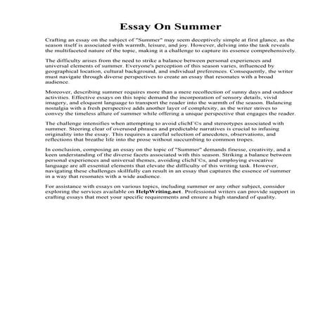 Essay On Summer.pdf