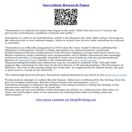 Essay On Surrealism