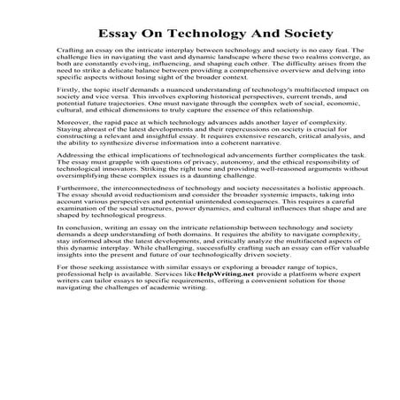 Essay On Technology And Society.pdf