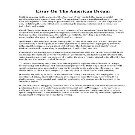 Essay On The American Dream.pdf