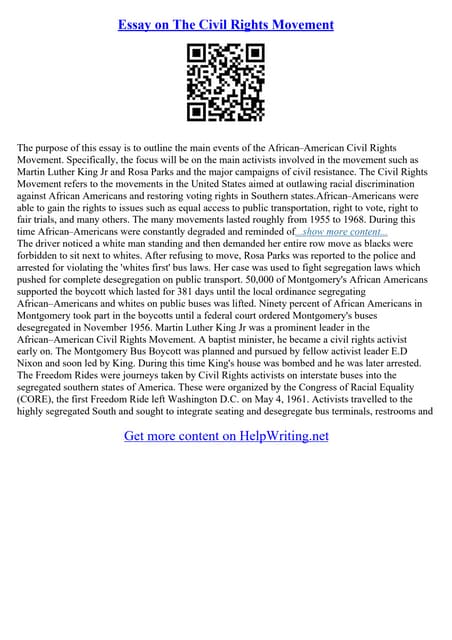 Civil Right Movement civil right movement | PPT