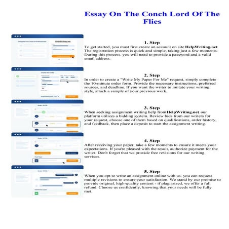 Essay On The Conch Lord Of The Flies. Online assignment writing service.