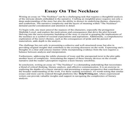 Essay On The Necklace.pdf